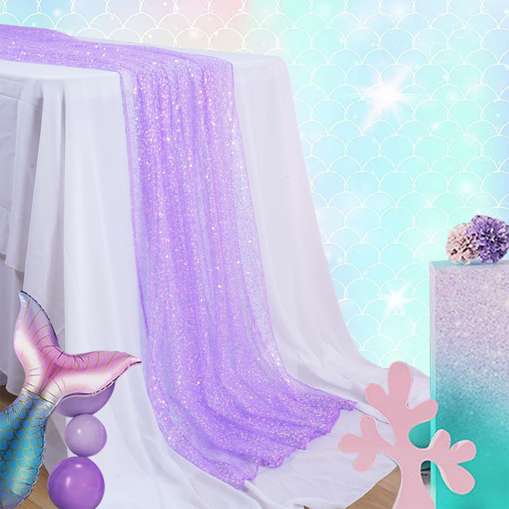 Mermaid Table Runner Iridescen - Christmas Table Runner のレビューと価格