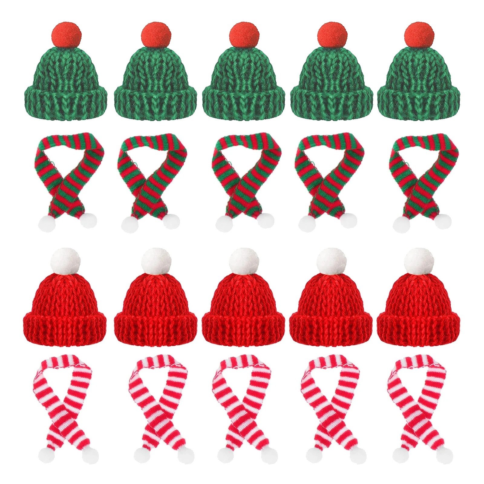10/20pcs Mini Santa Hat & Scar - Santa Hat Plush のレビューと価格