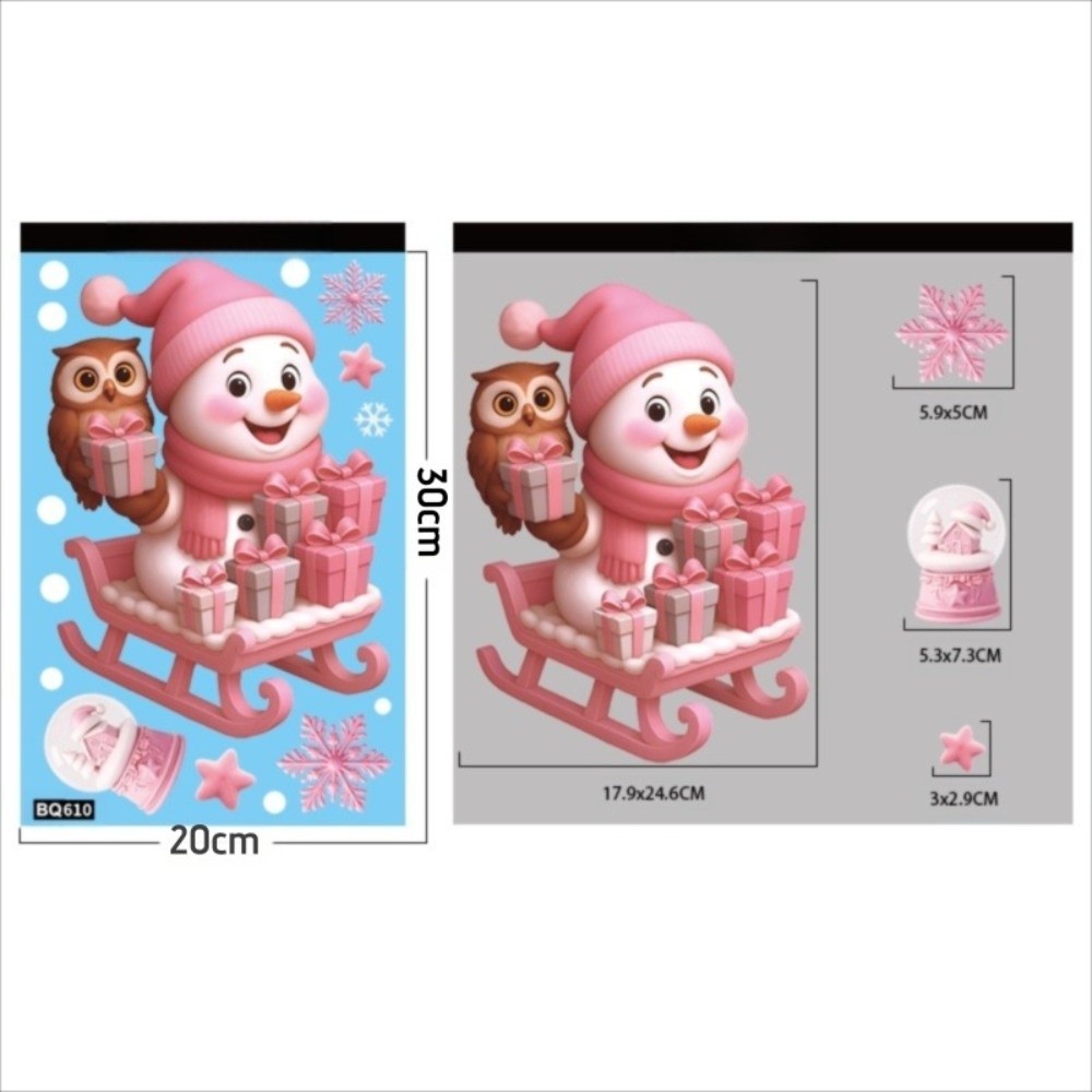 Cartoon PVC Window Stickers Sn - Snowflake Window Decal のレビューと価格