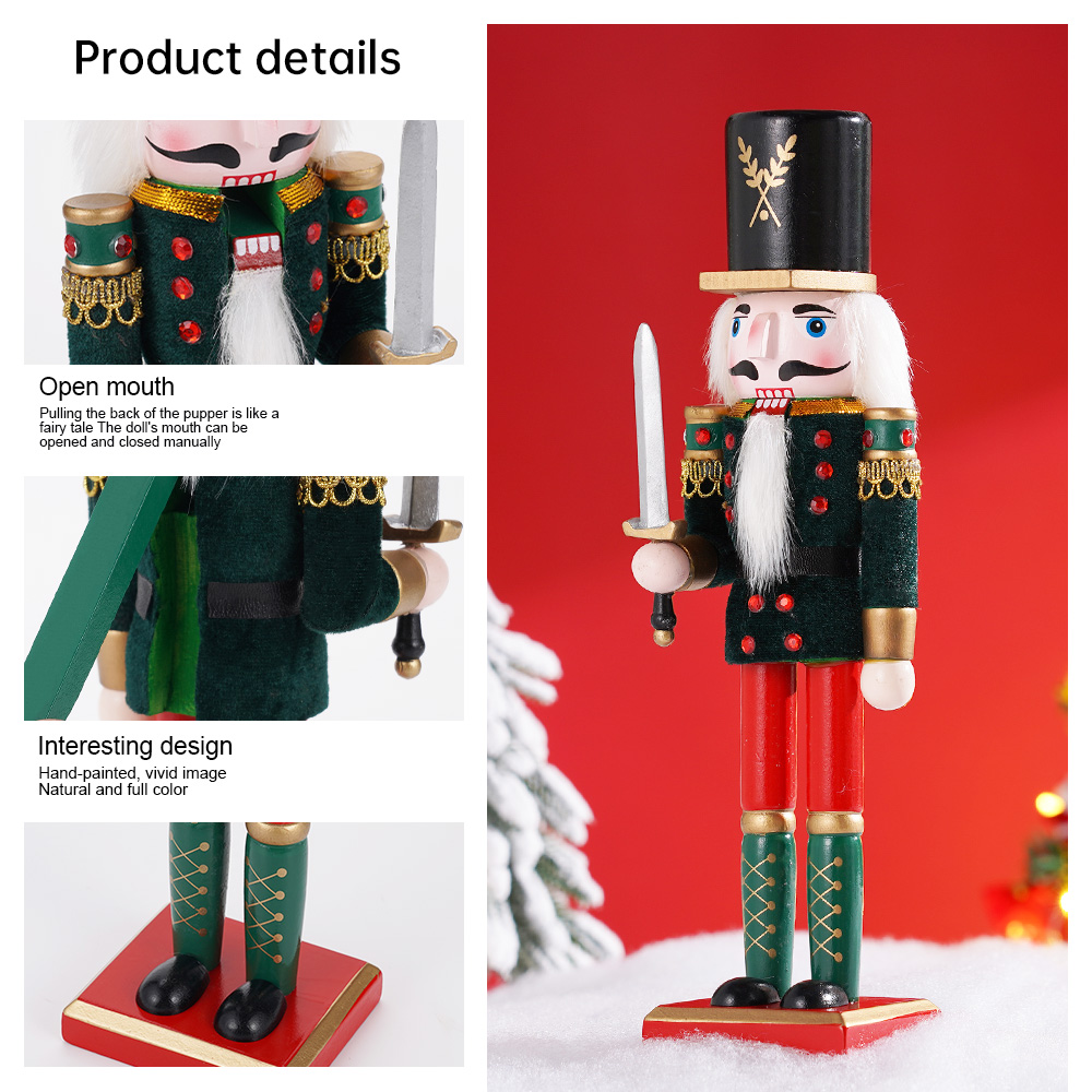30cm Christmas Nutcracker Wood - Nutcracker Figurine のレビューと価格