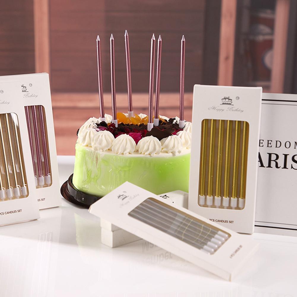 6/18pcs Metal Gold Silver Birt - Holiday Candle Set のレビューと価格