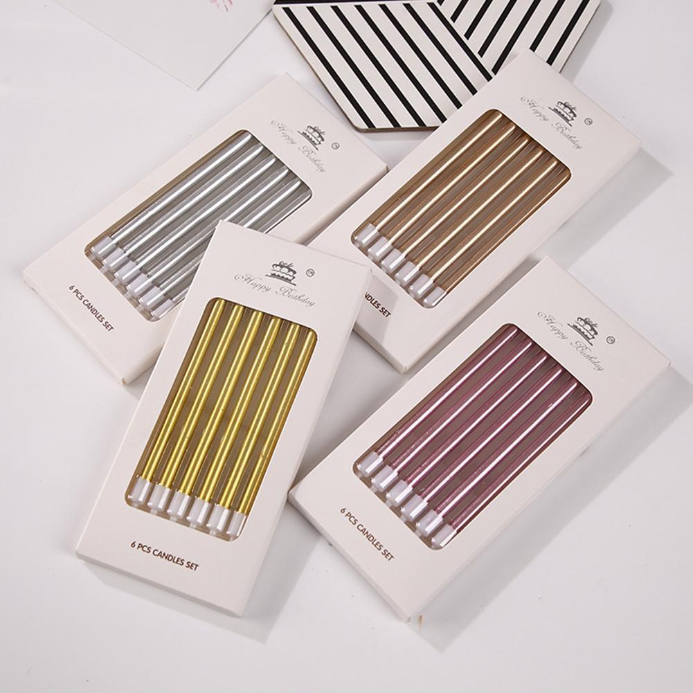 6/18pcs Metal Gold Silver Birt - Holiday Candle Set のレビューと価格