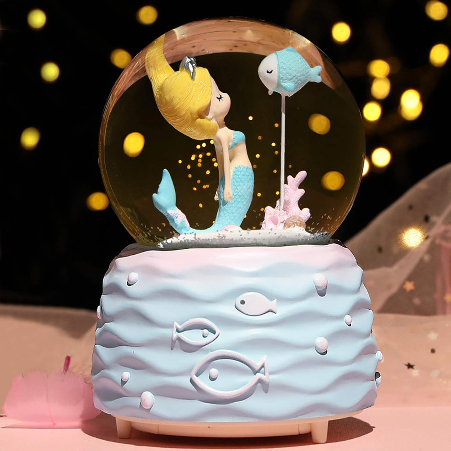 Mermaid Snow Globe Music Box w - Snow Globe Musical のレビューと価格