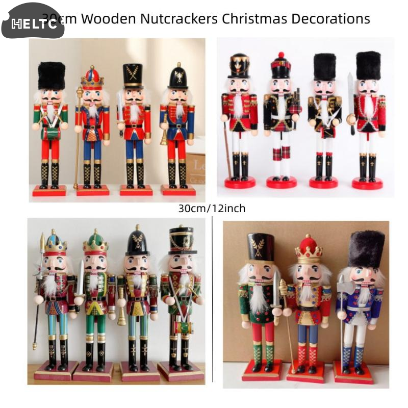 1Pcs 30CM Cartoon Walnut Soldi - Nutcracker Figurine のレビューと価格