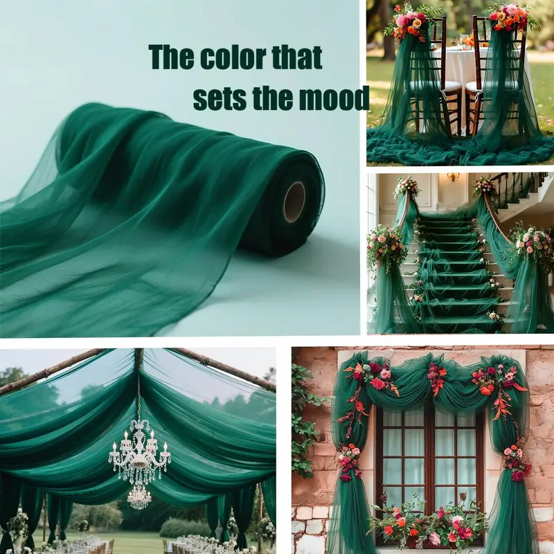 DIY Decor Dark Green Backdrop  - Christmas Table Runner のレビューと価格