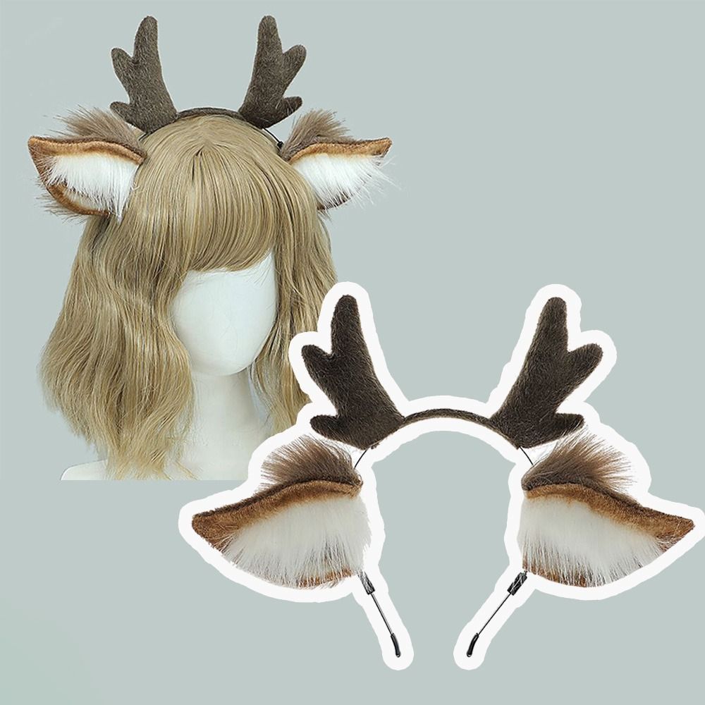 Deer Ears Reindeer Antler Head - Reindeer Antlers Headband のレビューと価格