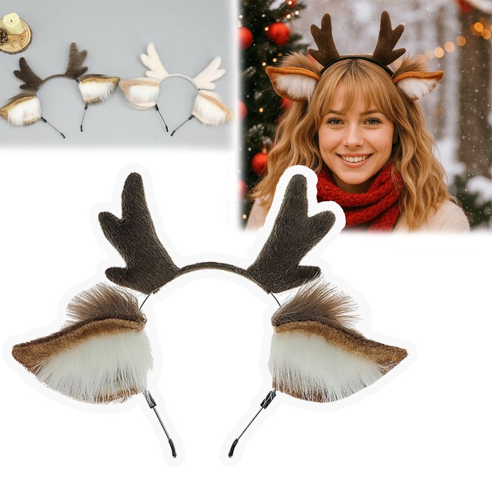Deer Ears Reindeer Antler Head - Reindeer Antlers Headband のレビューと価格