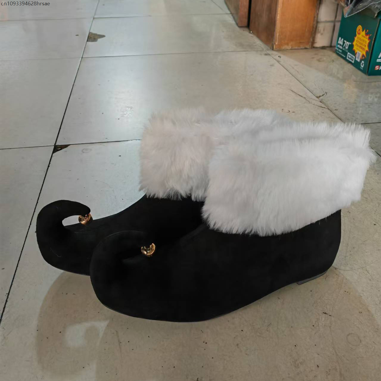 Christmas Suede Boots With Jin - Elf Costume Christmas のレビューと価格