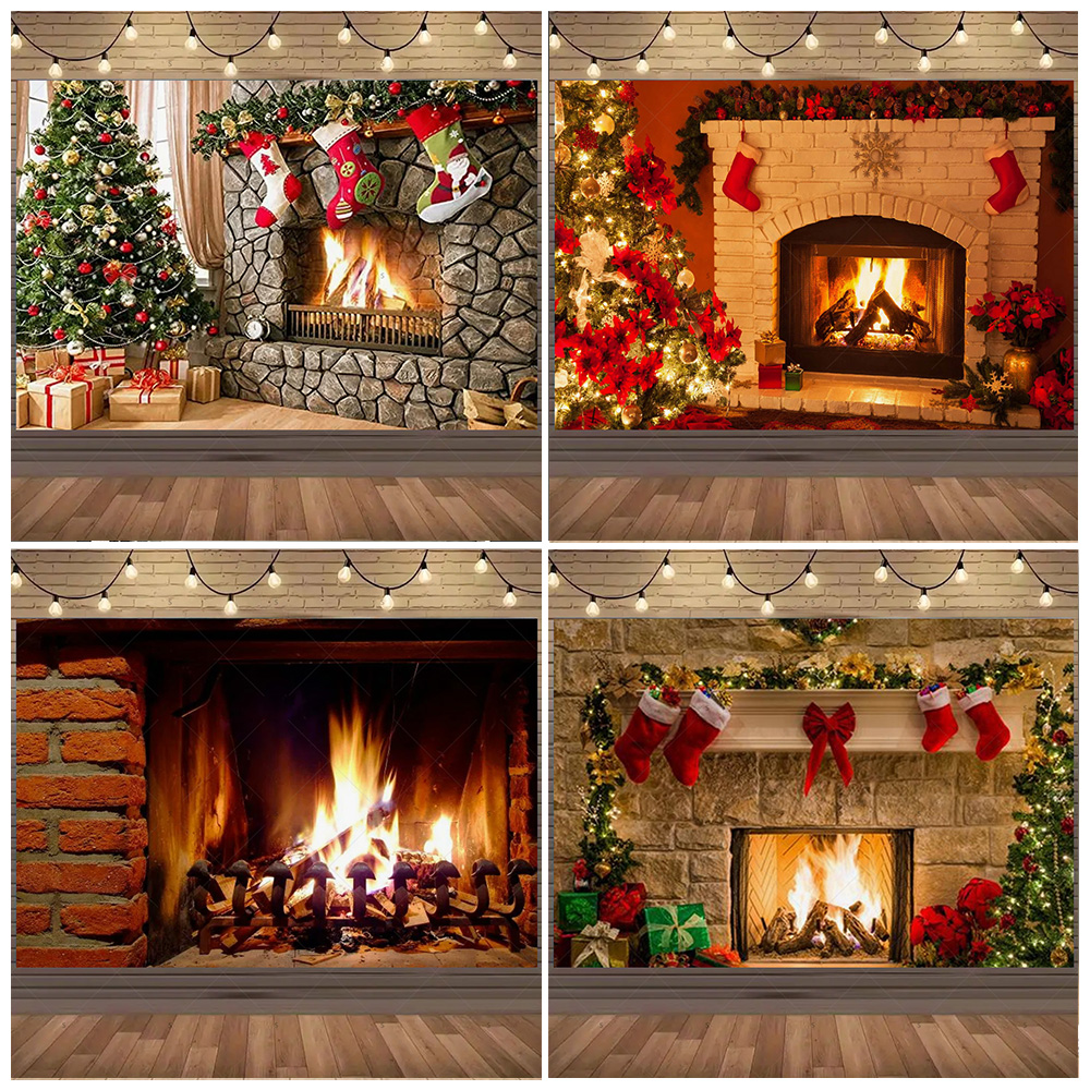Christmas Photography Backdrop - Christmas Stocking Hanging のレビューと価格