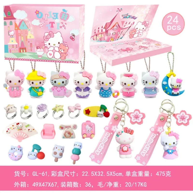 24pcs Cartoon Sanrios Anime He - Advent Calendar Gift のレビューと価格