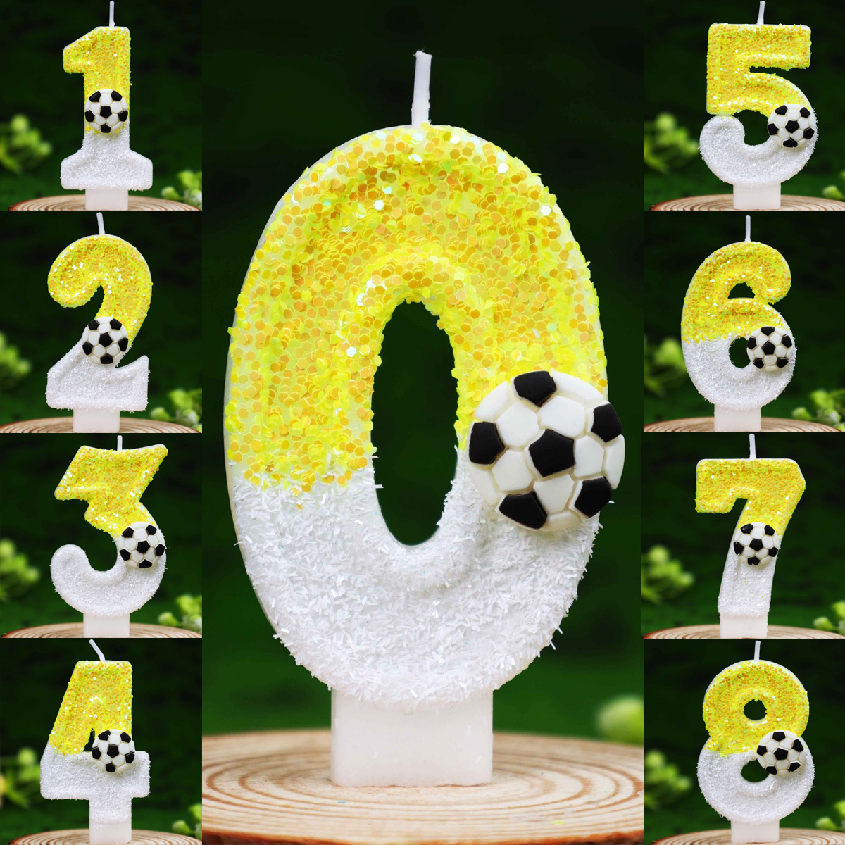Yellow White Sequins Sports Fo - Holiday Candle Set のレビューと価格