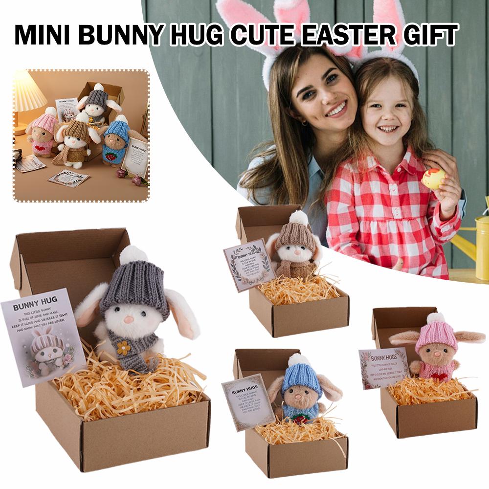Mini Bunny Hug Cute Easter Gif - Santa Hat Plush のレビューと価格
