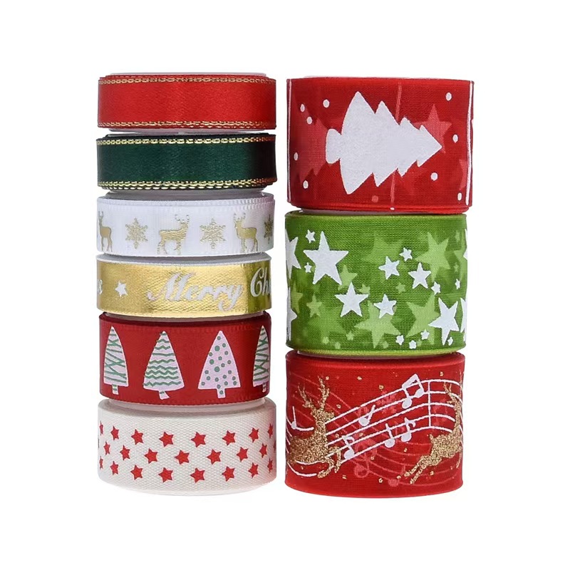 9pcs Christmas Ribbons Set Fes - Gift Box Wrap Set のレビューと価格
