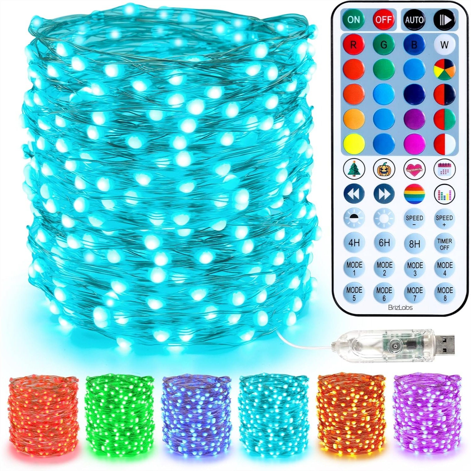 33ft 100 LED Red White Blue Fa - Led Fairy String Lights のレビューと価格