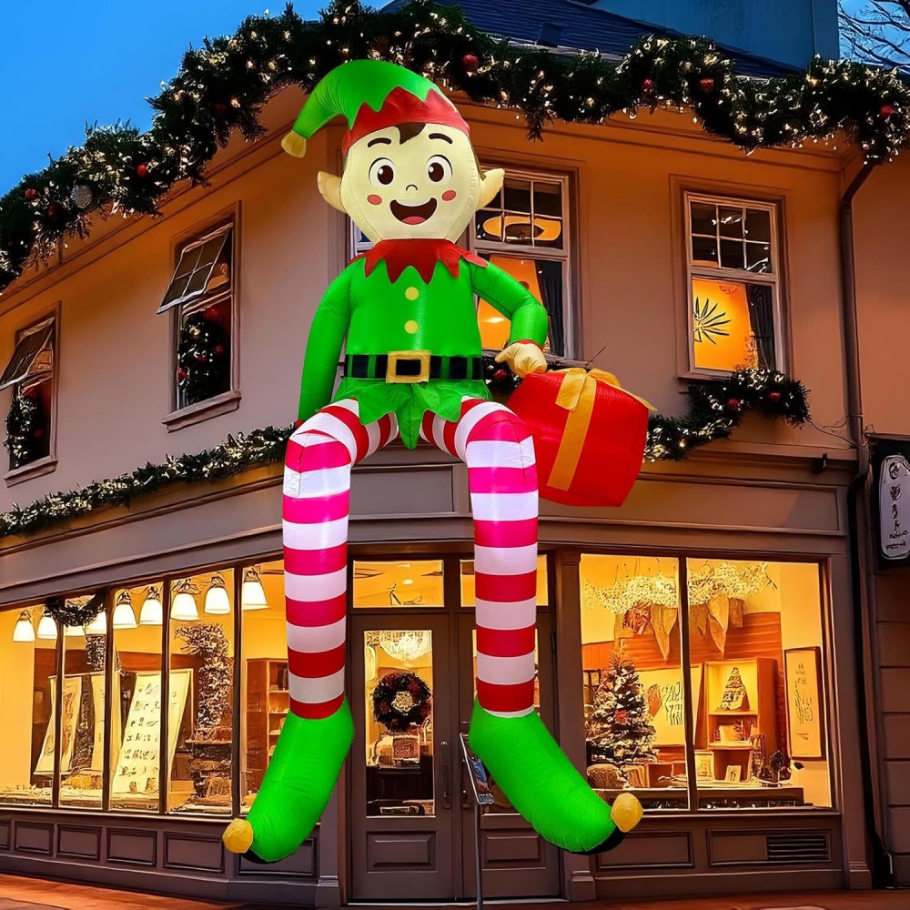 8FT Christmas Inflatables Sitt - Christmas Lights Outdoor のレビューと価格