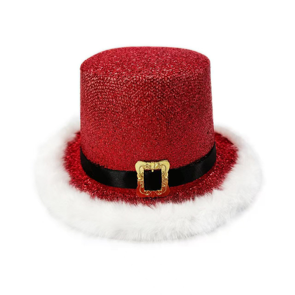 Santa Claus Cap  Shiny Glitter - Santa Hat Plush のレビューと価格