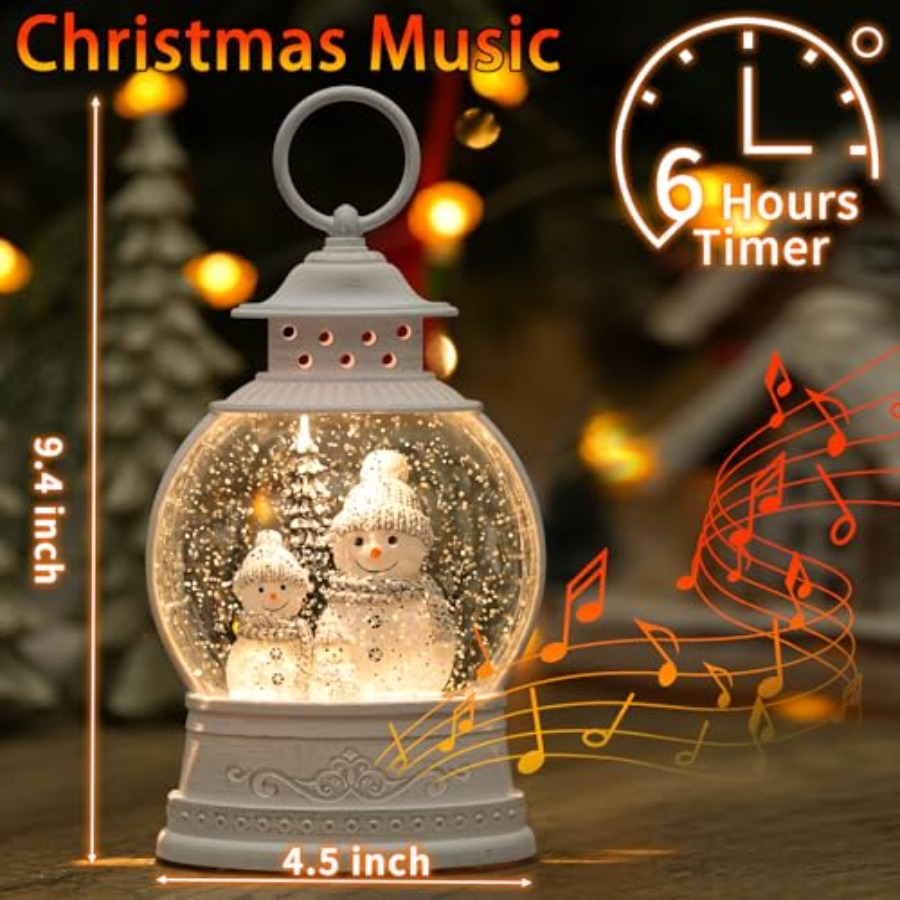 Christmas Snow Globe Lantern M - Snow Globe Musical のレビューと価格