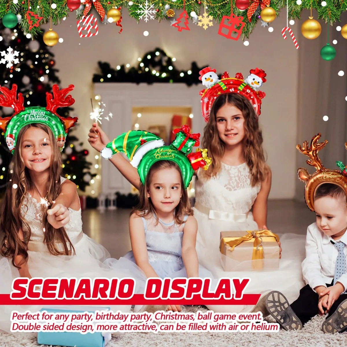 Christmas Inflatable Headbands - Reindeer Antlers Headband のレビューと価格