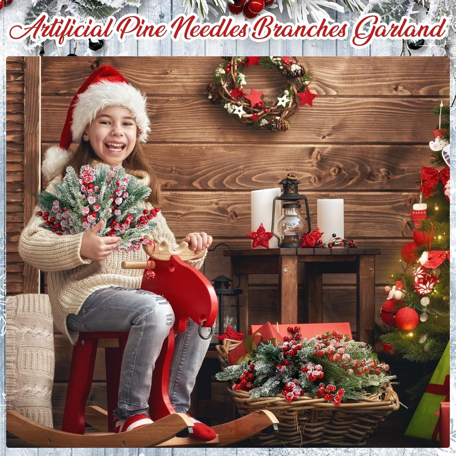 Artificial Snow White Pine Bra - Christmas Wreath Fake のレビューと価格
