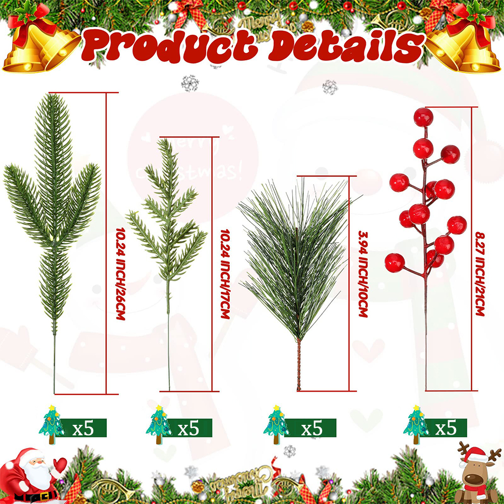 Artificial Pine Branches Fake  - Christmas Wreath Fake のレビューと価格
