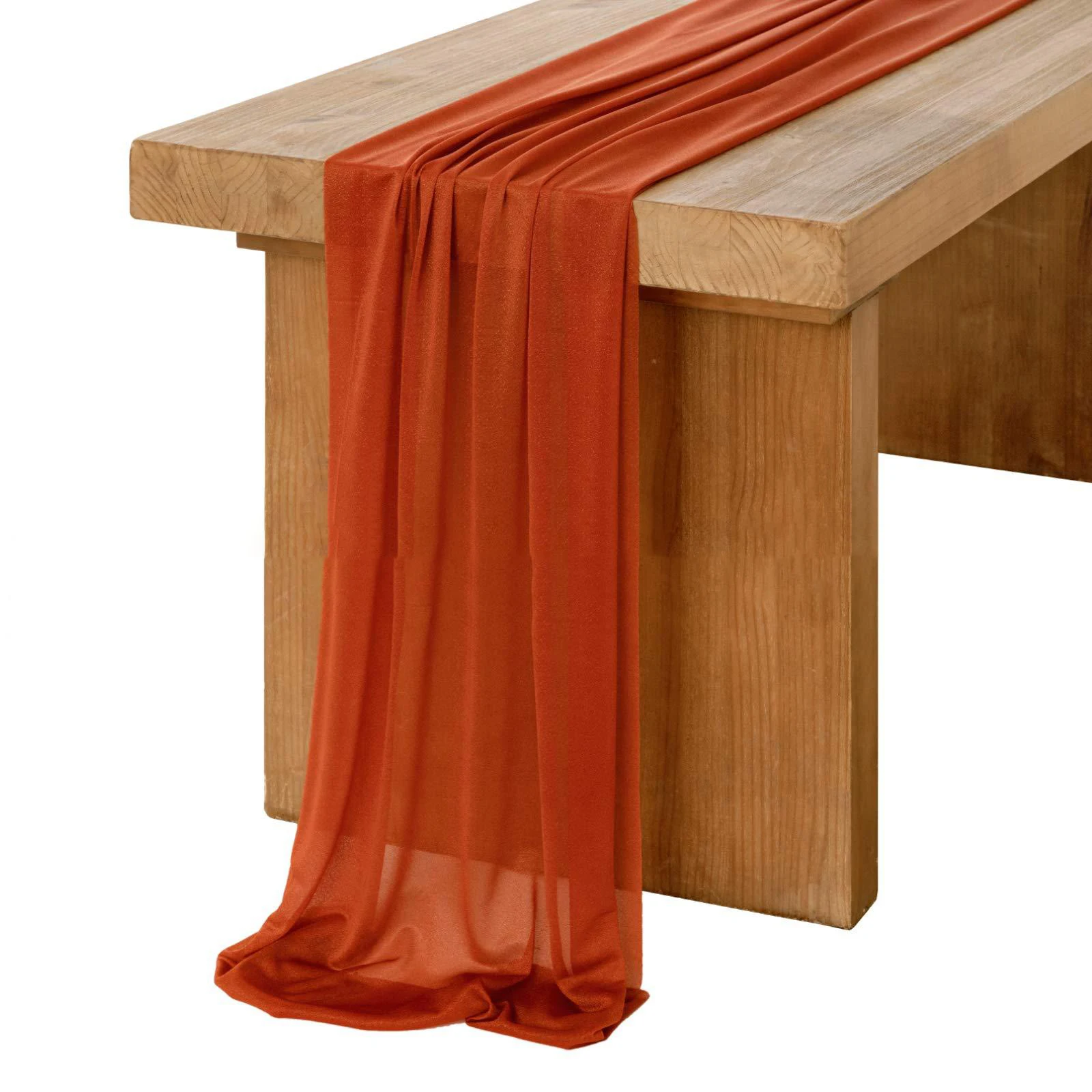 Chiffon White Table Runner Tab - Christmas Table Runner のレビューと価格