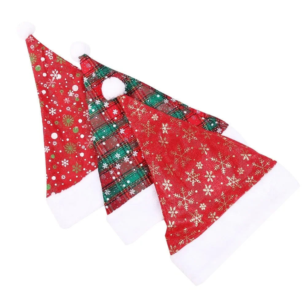 Thick Christmas Hat Red Checke - Santa Hat Plush のレビューと価格