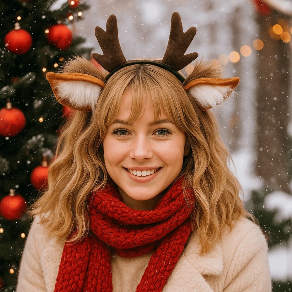 Lolita Deer Ears Reindeer Antl - Reindeer Antlers Headband のレビューと価格