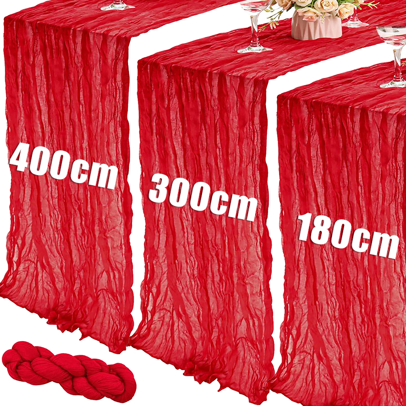1.8/3/4M Long Red Table Runner - Christmas Table Runner のレビューと価格