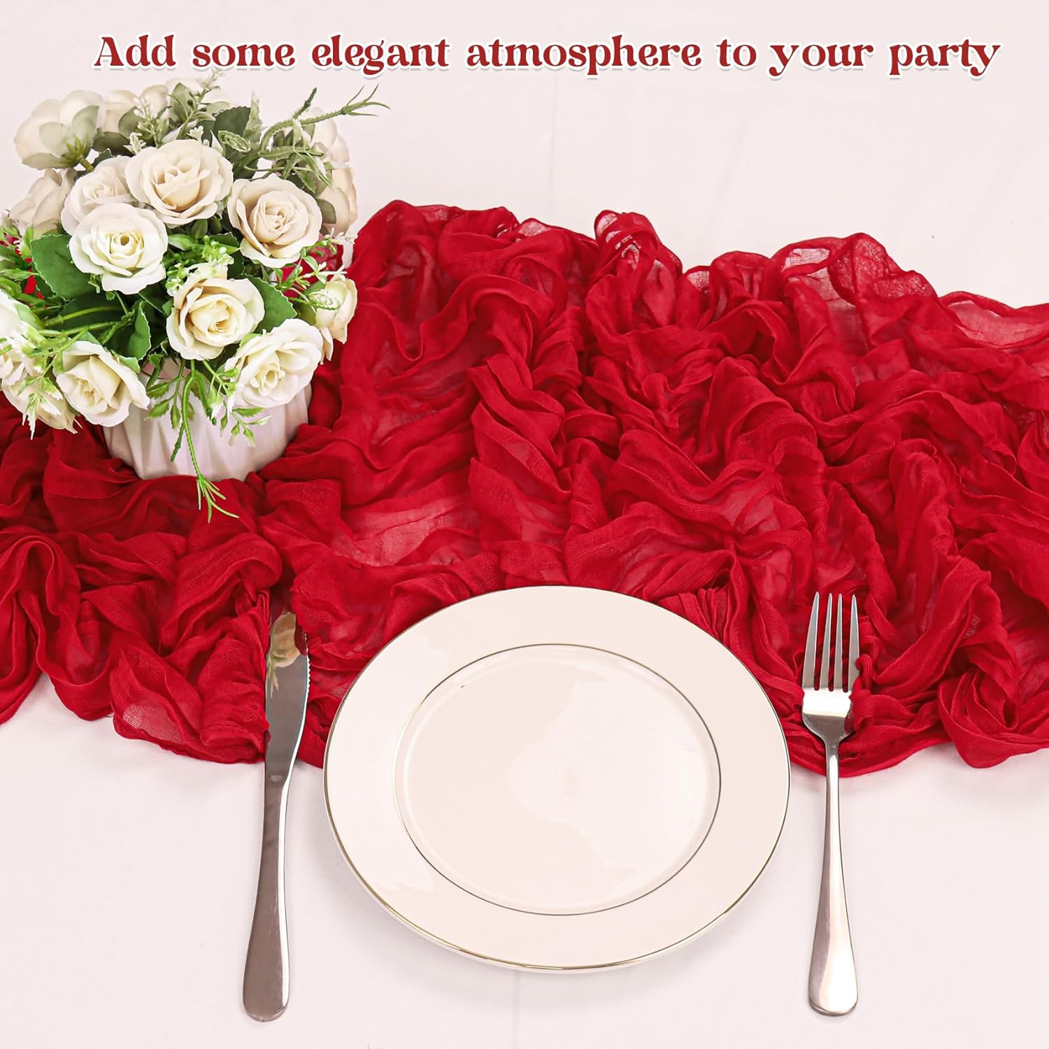 1.8/3/4M Long Red Table Runner - Christmas Table Runner のレビューと価格