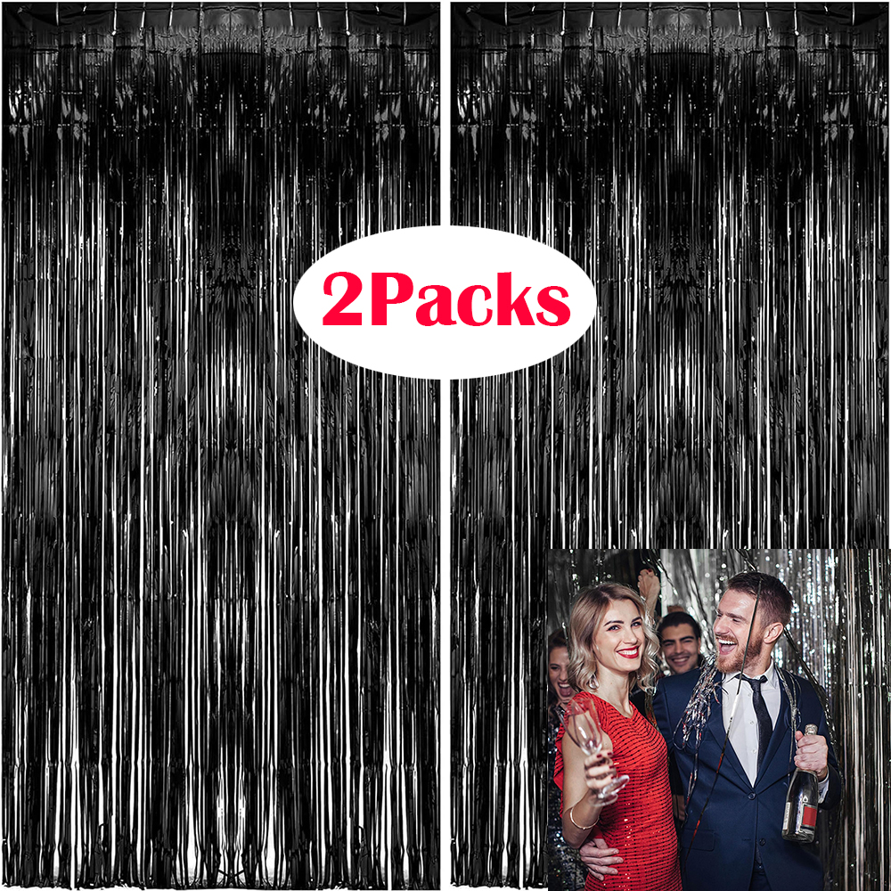 2Packs Black Metallic Tinsel F - Tinsel Garland Decoration のレビューと価格