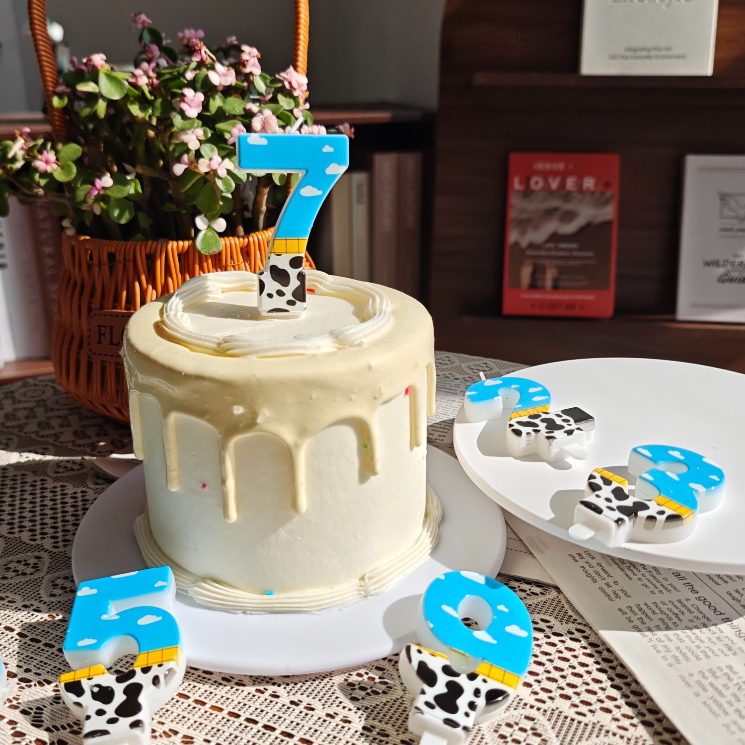 1PC,Number 1-9Blue Sky and Whi - Holiday Candle Set のレビューと価格