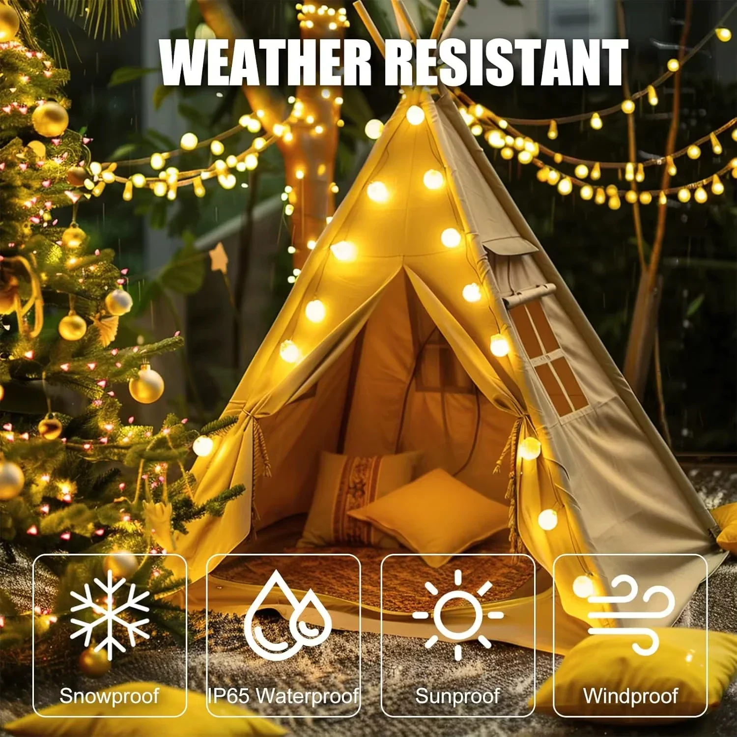 USB LED Ball String Lights 6M  - Led Fairy String Lights のレビューと価格