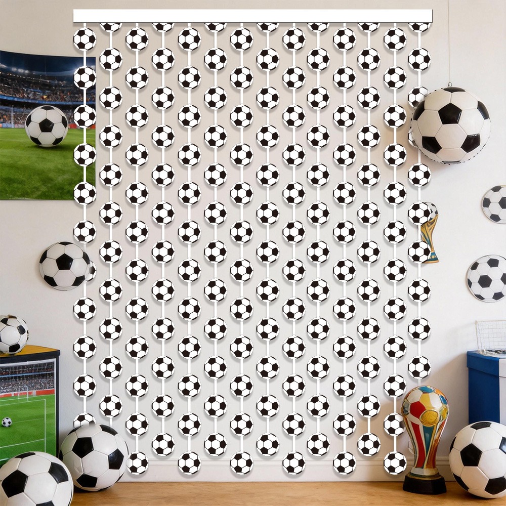 Soccer Football Theme Rain Cur - Tinsel Garland Decoration のレビューと価格