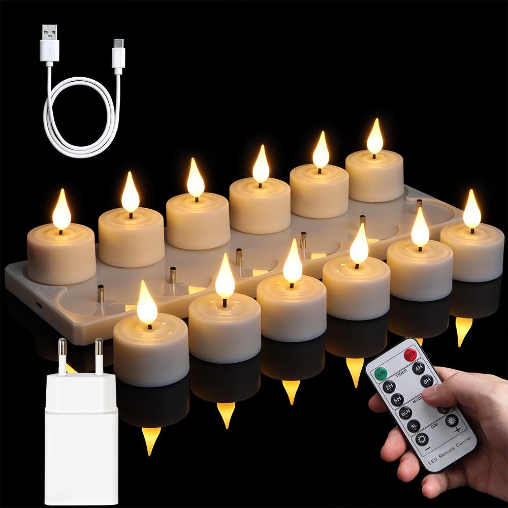 LED Candle Light Rechargeable  - Holiday Candle Set のレビューと価格