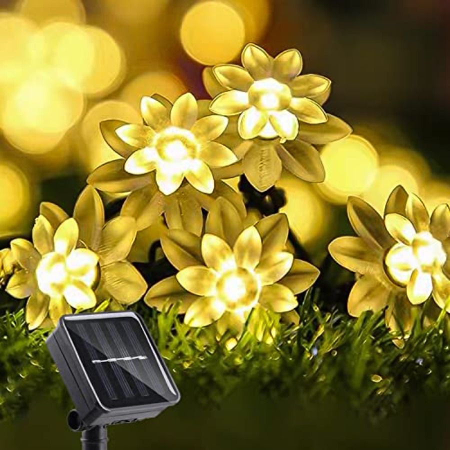 Solar Flower String Lights Out - Christmas Lights Outdoor のレビューと価格