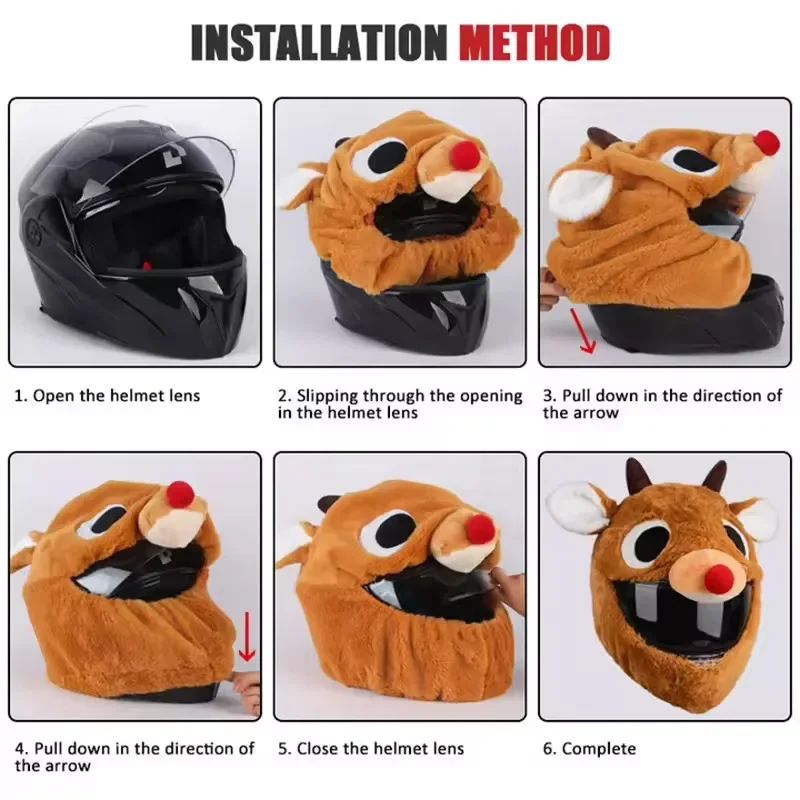 Motorcycle Cartoon Plush Helme - Santa Hat Plush のレビューと価格