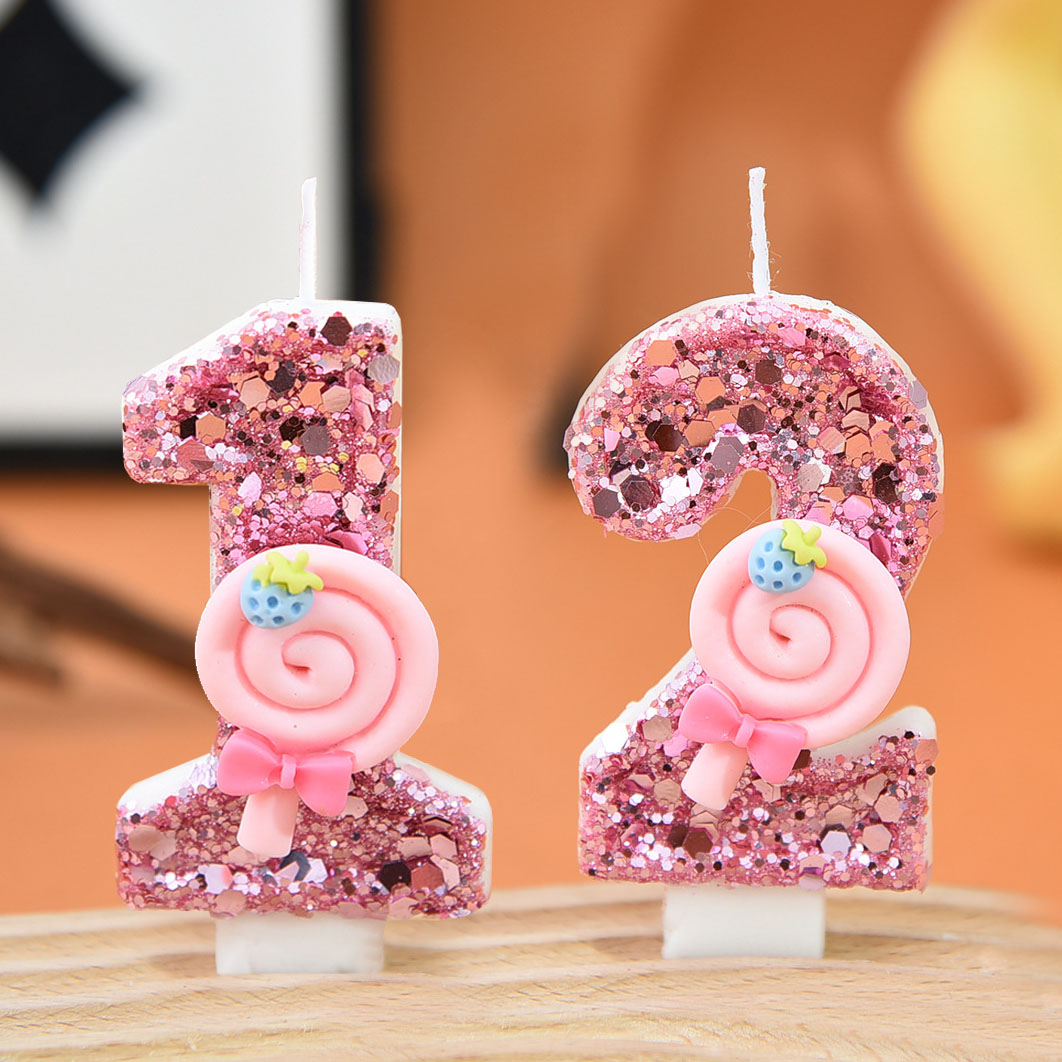 1pc Large 0-9 Numbers Pink Lol - Holiday Candle Set のレビューと価格