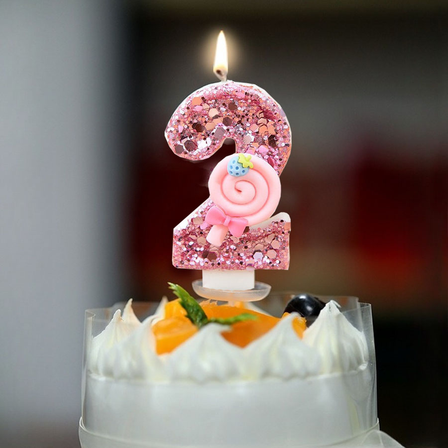 1pc Large 0-9 Numbers Pink Lol - Holiday Candle Set のレビューと価格