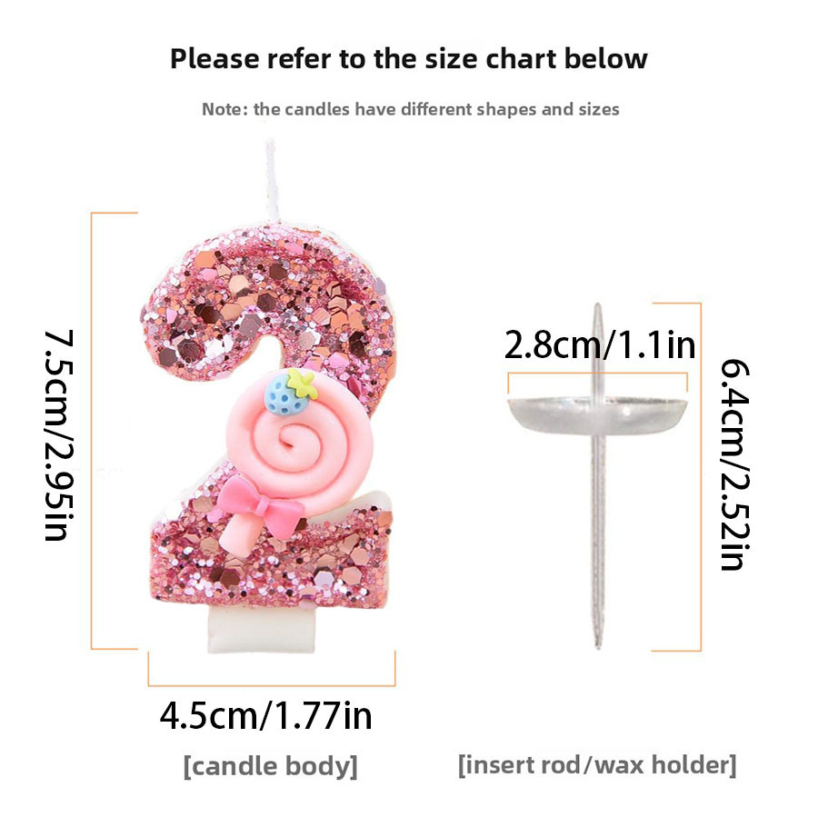 1pc Large 0-9 Numbers Pink Lol - Holiday Candle Set のレビューと価格