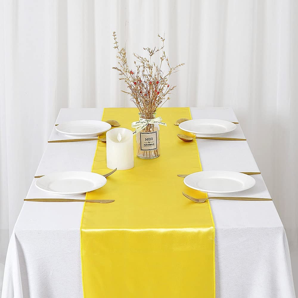 12x108 Inch Satin Wedding Tabl - Christmas Table Runner のレビューと価格