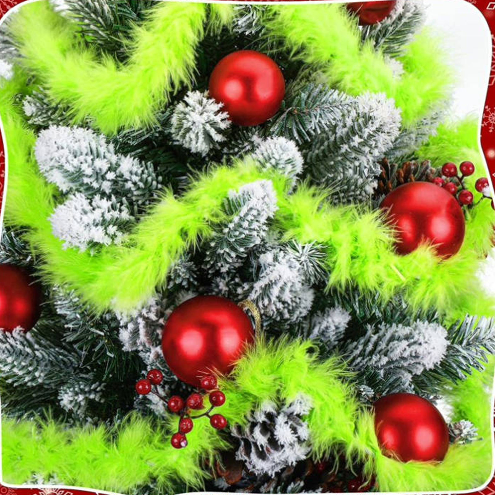 Christmas Garland 3 PCS 20 Fee - Tinsel Garland Decoration のレビューと価格