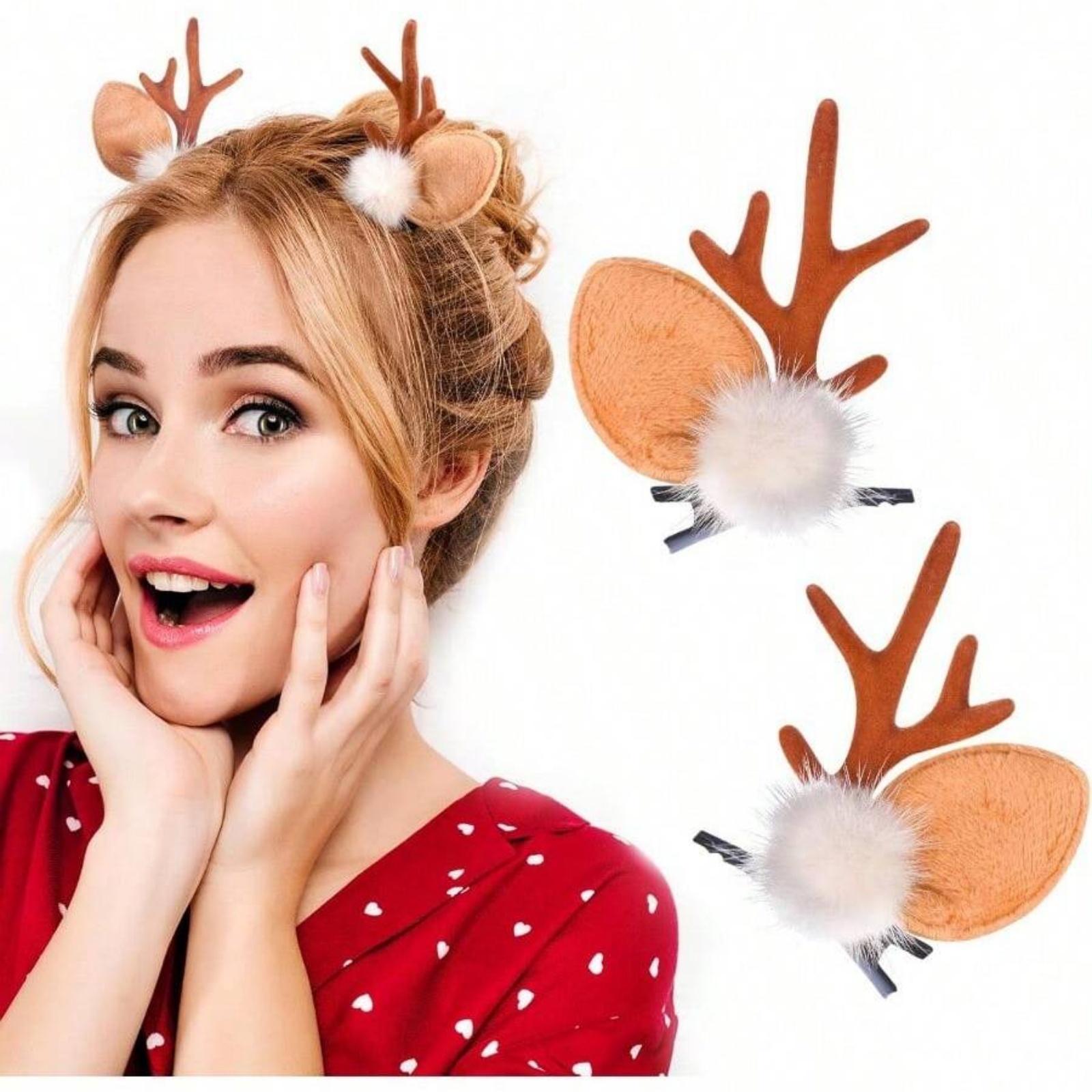2pcs Christmas Reindeer Antler - Reindeer Antlers Headband のレビューと価格