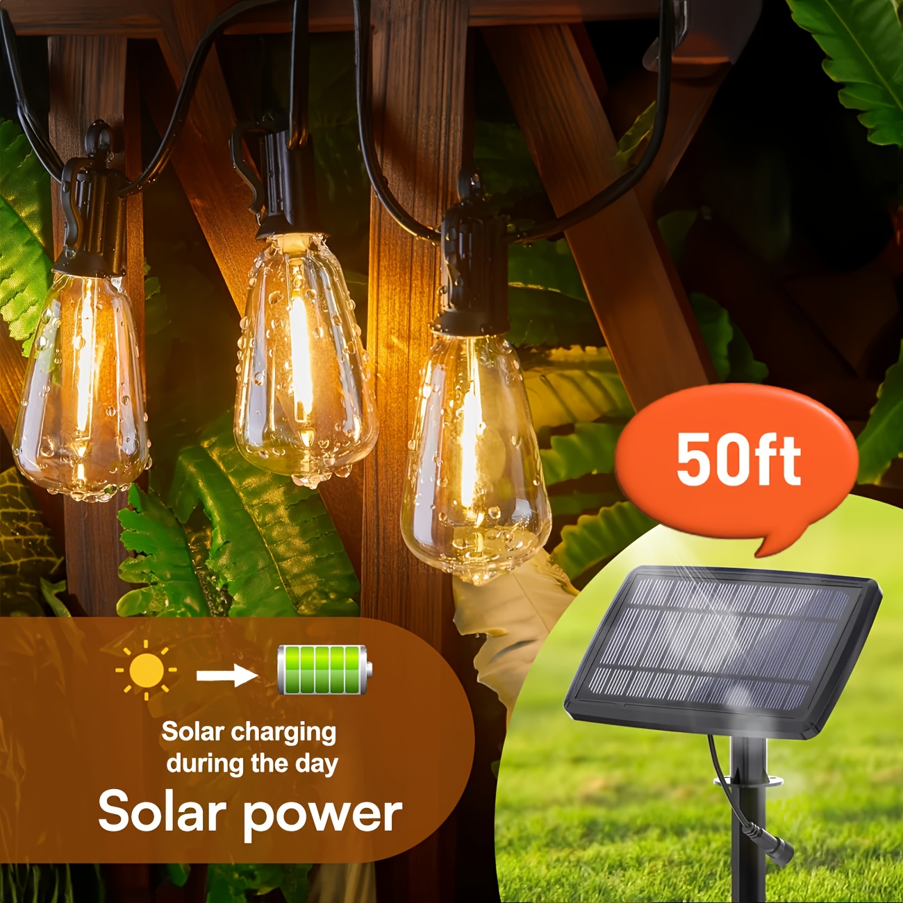 50/100 Ft Solar Outdoor String - Christmas Lights Outdoor のレビューと価格