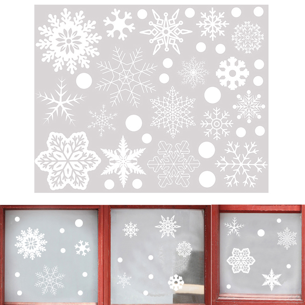 37PCS Gift Xmas Festival Suppl - Snowflake Window Decal のレビューと価格