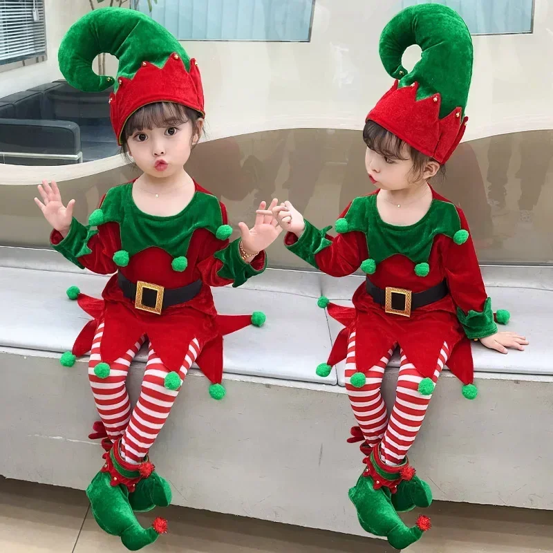 Fancy New Year Green Santa Cla - Elf Costume Christmas のレビューと価格