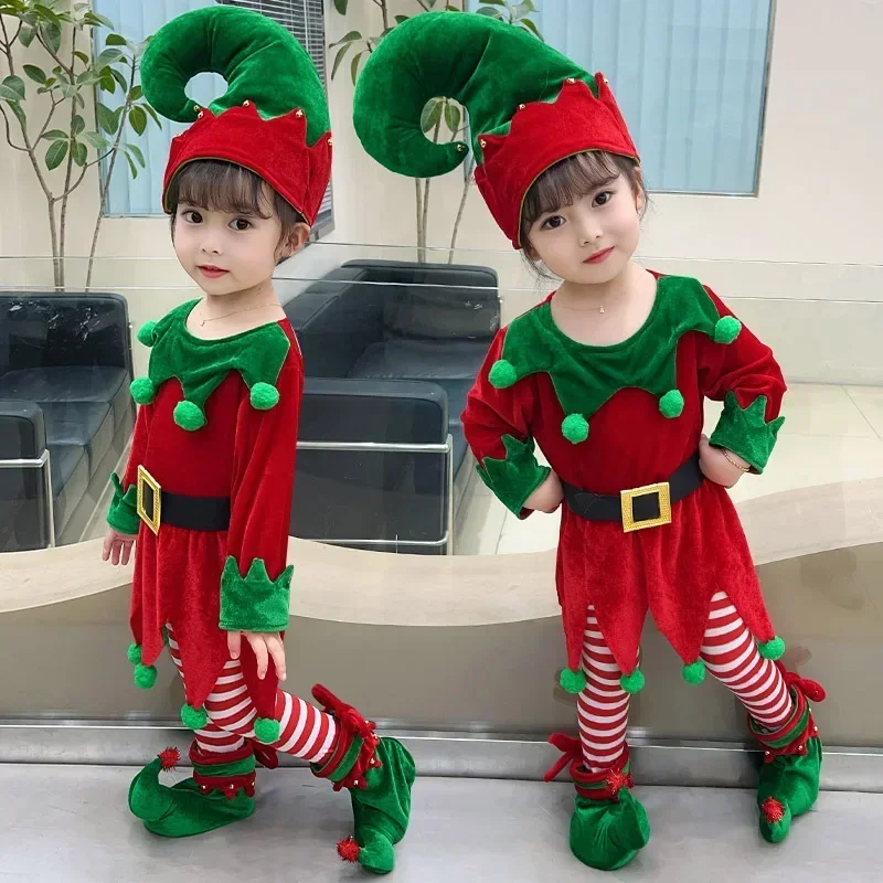 Fancy New Year Green Santa Cla - Elf Costume Christmas のレビューと価格