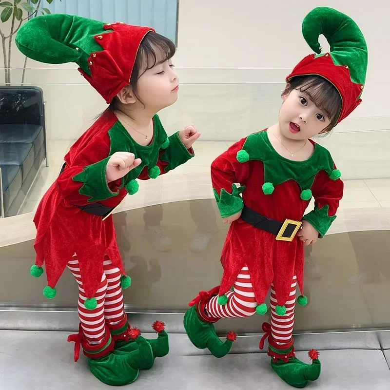Fancy New Year Green Santa Cla - Elf Costume Christmas のレビューと価格