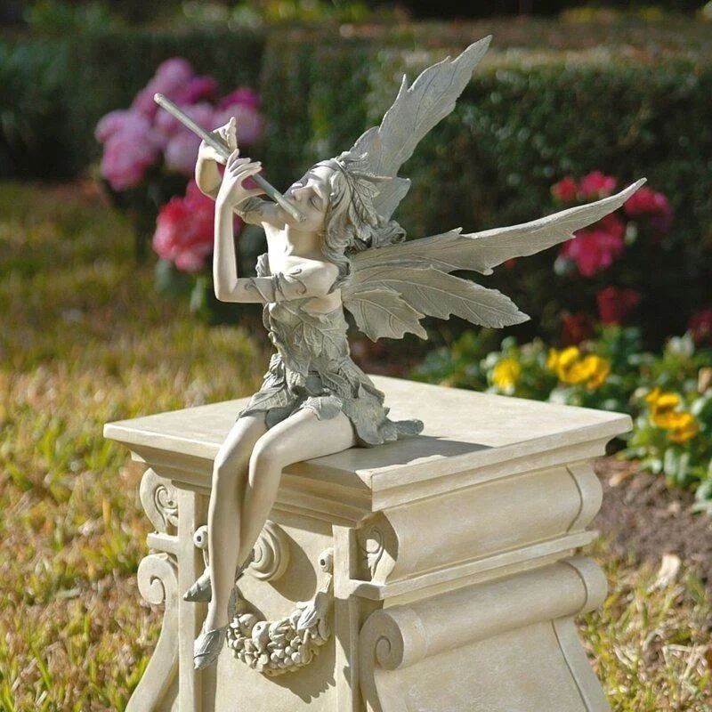 Outdoor Garden Fairy Playing F - Nutcracker Figurine のレビューと価格