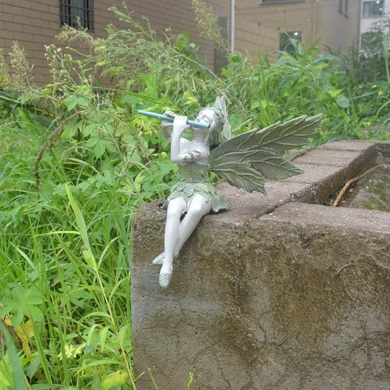Outdoor Garden Fairy Playing F - Nutcracker Figurine のレビューと価格