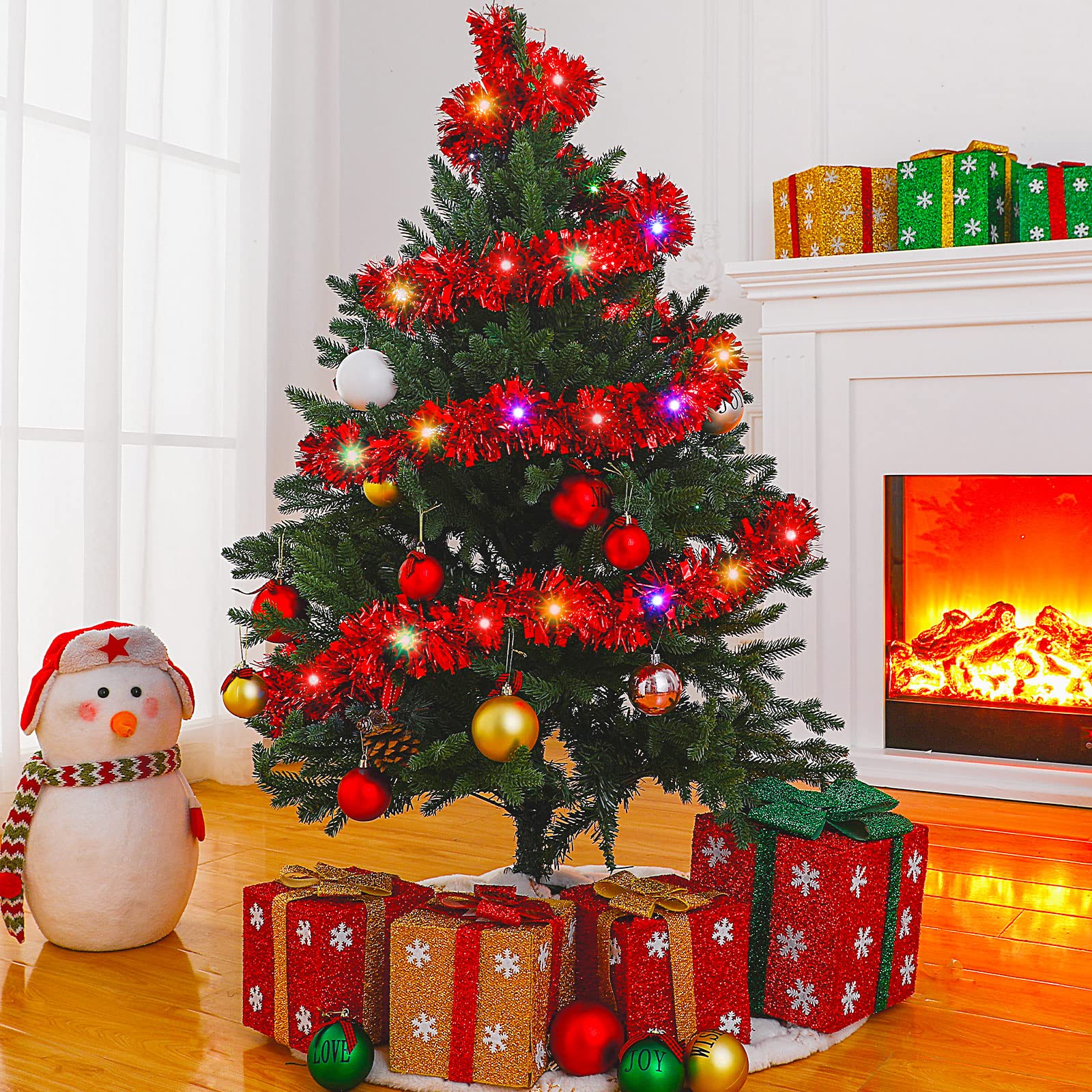 1/3pcs 5M Christmas Tinsel Gar - Tinsel Garland Decoration のレビューと価格